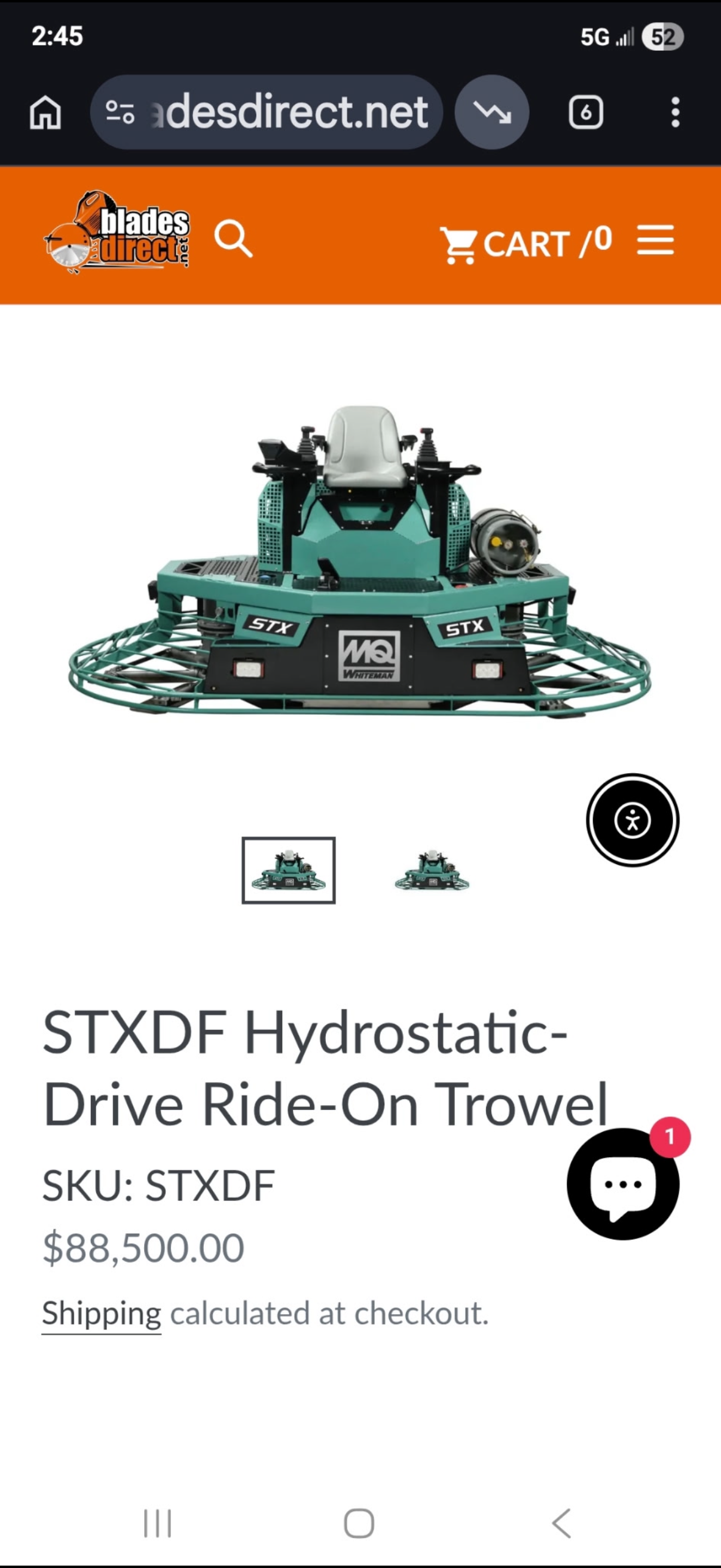Whiteman STXDF Hydrostatic-Drive Ride-On Trowel — equipment photo